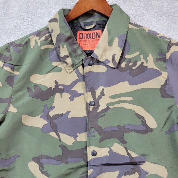 Dixxon Flannel Windbreaker Jacket Mens Medium Camo Ground Up Customs Working‎ - Picture 2 of 12